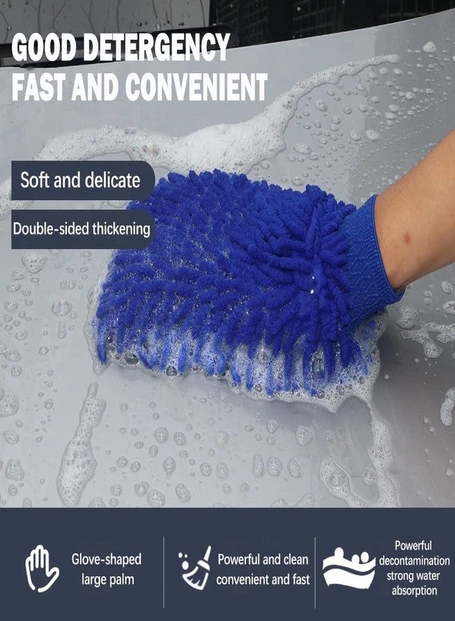 KitchenFest® Double Sided Microfiber Wash Gloves for Car Cleaning, Kitchen, Bike, Laptop, LED TV, Mirrors and Furniture, Lint-Fre, Large Size, Multicolor - Pack of 2 - Image 3